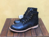WM3100-001 Woolrich Black Leather Yankee Ankle Boot - Stars and Stripes 