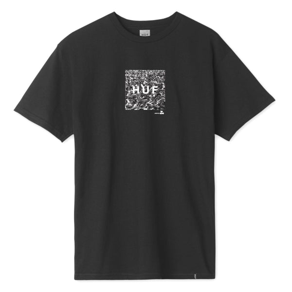 TS00981 HUF x Woodstock Box Logo T Shirt Stars and Stripes