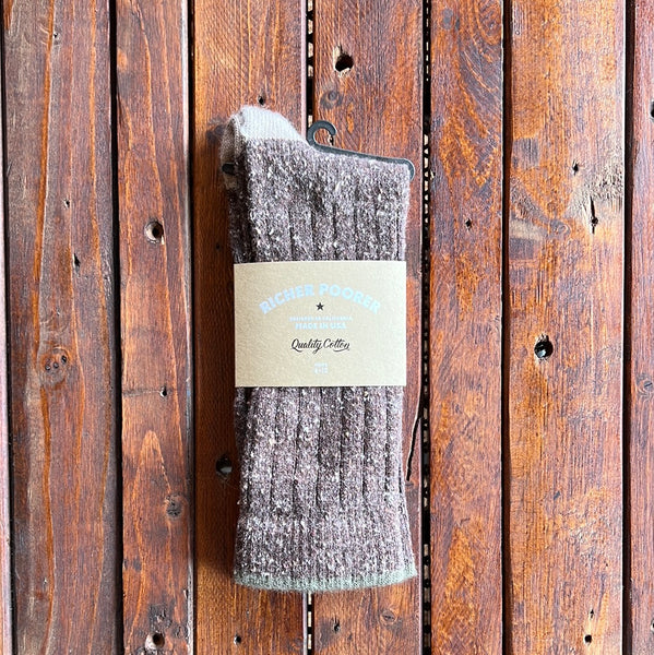 MUW-TRHD02 Richer Poorer Trailhead Wool Brown Socks