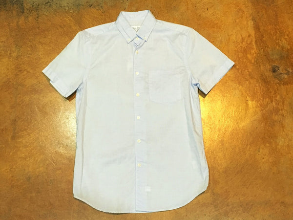 MST0019  Steven Alan Short Sleeve Single Needle Shirt  Light Blue - Stars and Stripes 