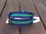 0304DW Daniel Wellington Warwick 20mm Nylon Strap Blue and Green - Stars and Stripes 