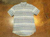 MST0019  Steven Alan Short Sleeve Single Needle Shirt  Navy Patterned - Stars and Stripes 