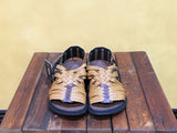 MS010014 Malibu Sandals Canyon Braid Whiskey/Black - Stars and Stripes 