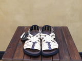 MS010016 Malibu Sandals Canyon Braid Straw/Black - Stars and Stripes 