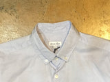 MST0019  Steven Alan Short Sleeve Single Needle Shirt  Light Blue - Stars and Stripes 
