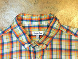 MST0019  Steven Alan Short Sleeve Single Needle Shirt  Orange Multi - Stars and Stripes 