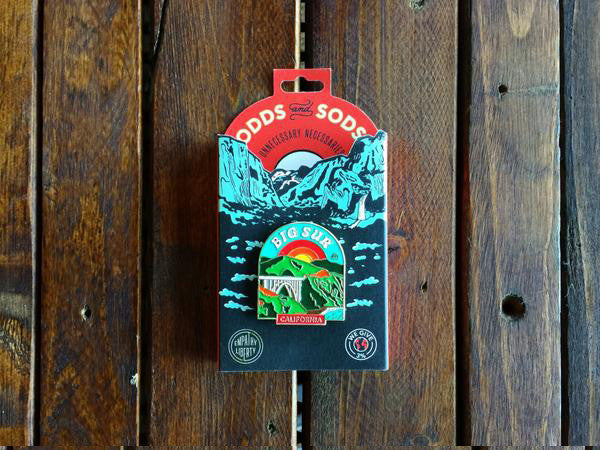 Odds and Sods Big Sur Enamel Pin - Stars and Stripes 