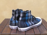 149455C Converse x Woolrich Chuck Taylor All Star Hi Black Papyrus Cyan - Stars and Stripes 