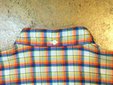 MST0019  Steven Alan Short Sleeve Single Needle Shirt  Orange Multi - Stars and Stripes 