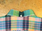 MST0019 Steven Alan Short Sleeve Single Needle Shirt Purple Multi - Stars and Stripes 