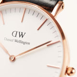DW00100007 Daniel Wellington Classic Sheffield Black Leather 40mm Rose Gold - Stars and Stripes 