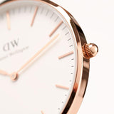 DW00100007 Daniel Wellington Classic Sheffield Black Leather 40mm Rose Gold - Stars and Stripes 